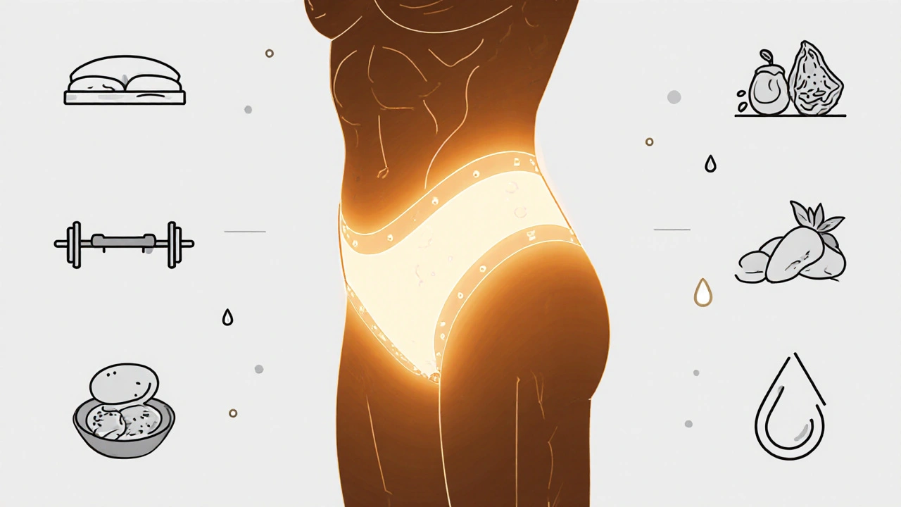 Silueta těla s postupnou ztrátou tuku a vznikem svalů