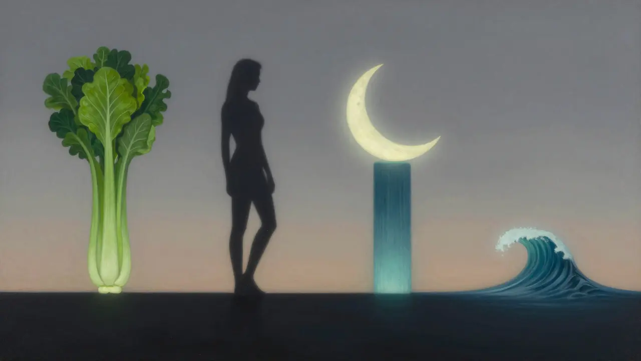 Konečný obraz čtyř sloupů symbolizujících stravu, pohyb, spánek a duševní klid.