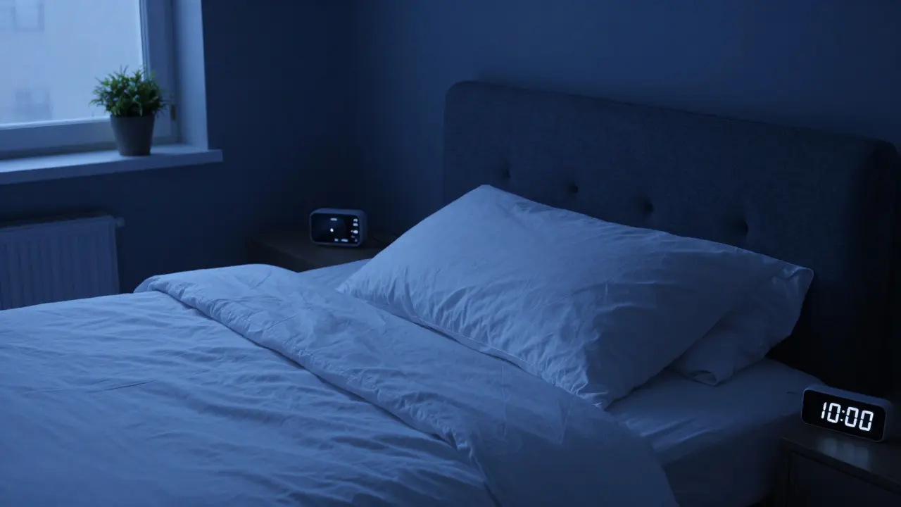 Tichá ložnice bez modrého světla z telefonu pro kvalitní regenerační spánek